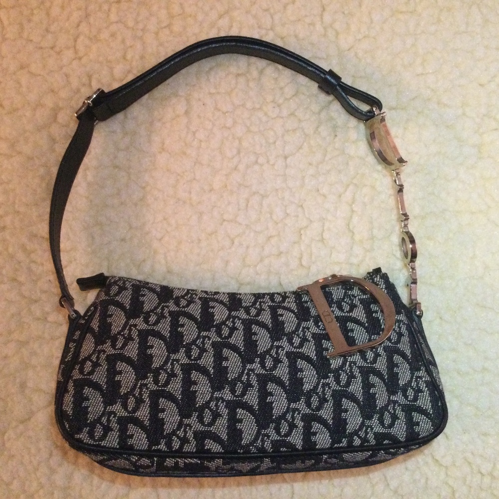 DIOR Trotter Shoulder Bag Y2K / Pochette  / BLACK / VINTAGE 🎈 AUTHENTIC